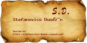 Stefanovics Dusán névjegykártya